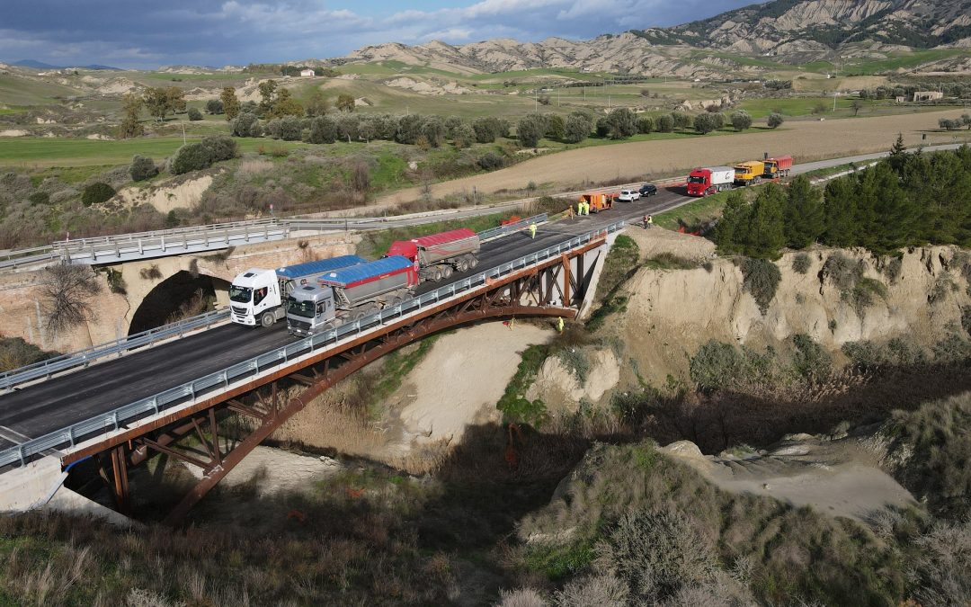 Il ponte su cui sono stati fatti i lavori