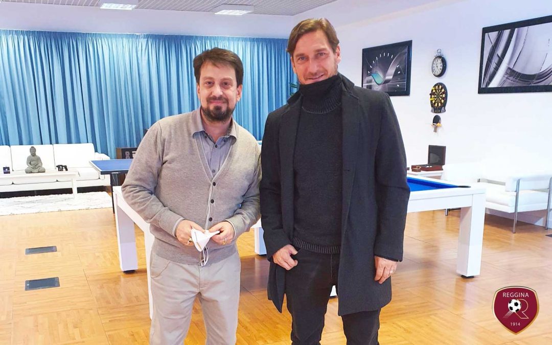 Il presidente Gallo con Francesco Totti