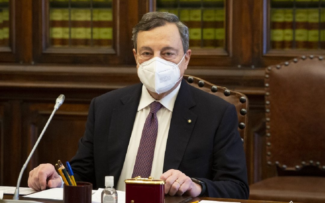 Il presidente del Consiglio incaricato, Mario Draghi