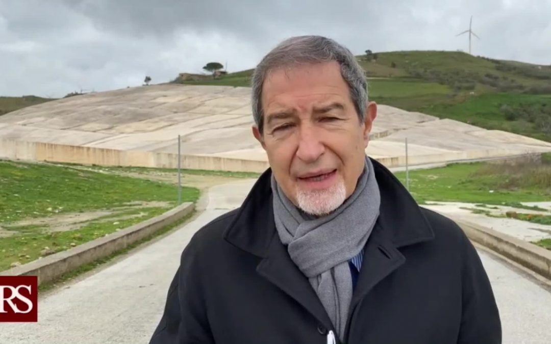 Gibellina, sopralluogo di Musumeci al Cretto di Burri
