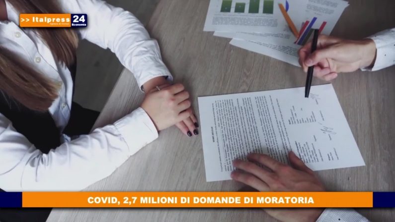 Covid, 2,7 mln di domande di moratoria