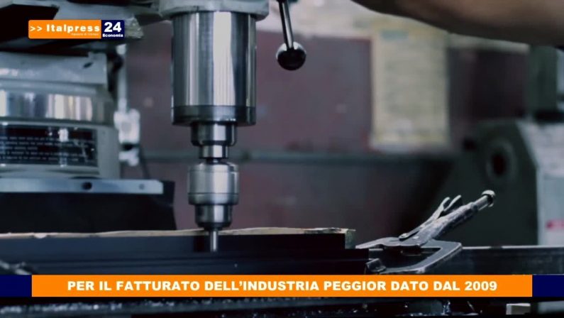 Per il fatturato dell’industria peggior dato dal 2009