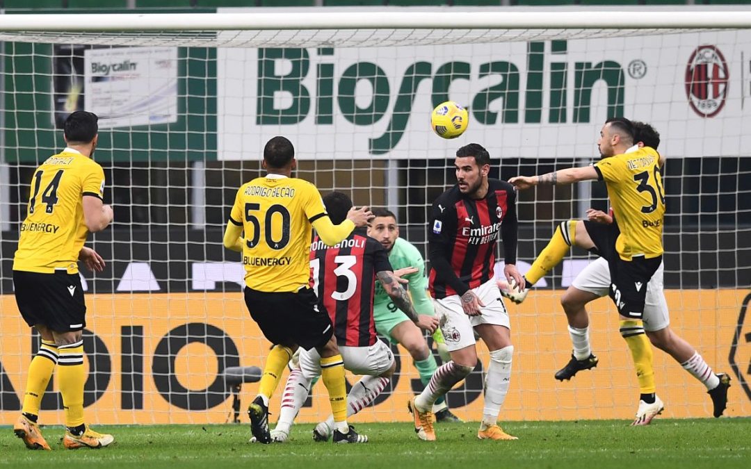Milan pari a San Siro con l’Udinese, vincono Atalanta e Roma