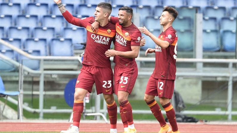 Mancini-gol, la Roma batte il Genoa 1-0