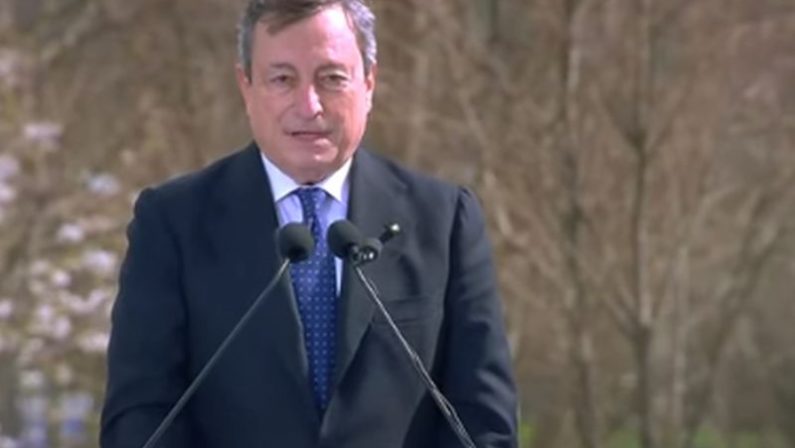 Draghi “Momento di unità, italiani vogliono ripartire”