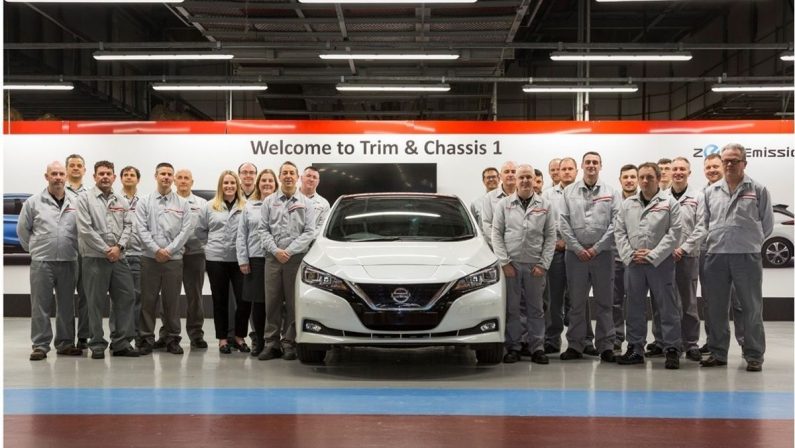 Produzione Nissan Leaf in Europa supera quella della Bluebird