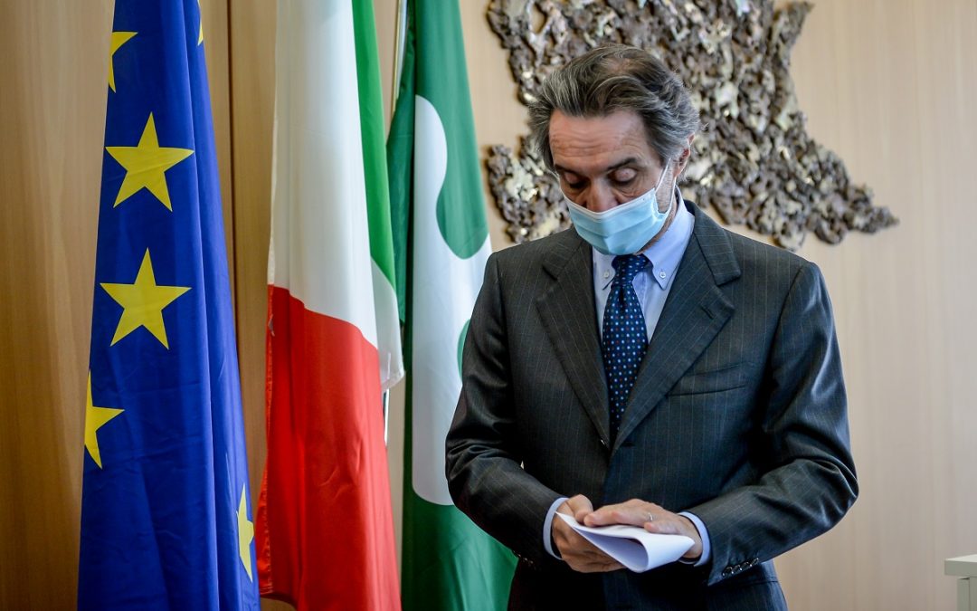 Il presidente della Regione Lombardia Attilio Fontana