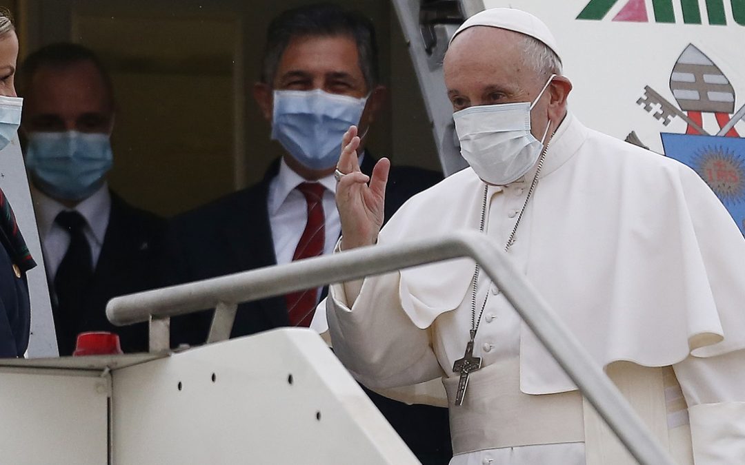 Papa Francesco in partenza per l'Iraq