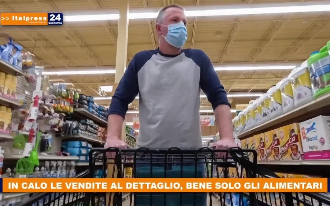 In calo le vendite al dettaglio, bene solo gli alimentari