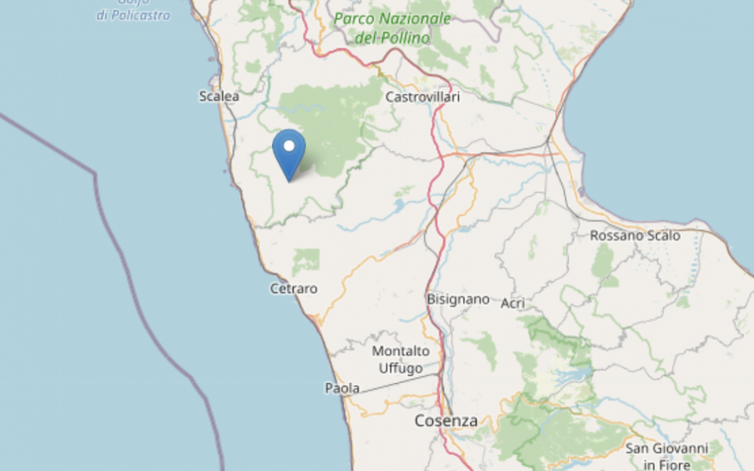 Scossa di terremoto di magnitudo 3 nel Cosentino