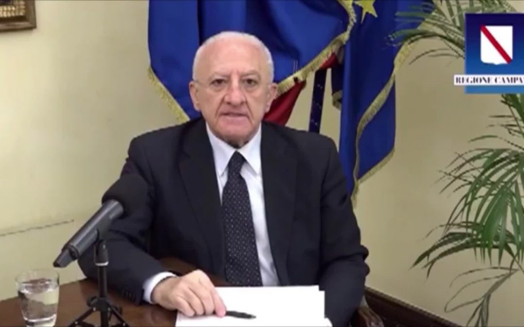 Covid, De Luca “ripartiamo con le vaccinazioni AstraZeneca”