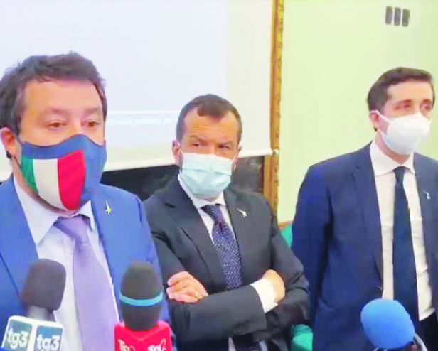 Matteo Salvini, Pasquale Pepe e Flavio Facioni
