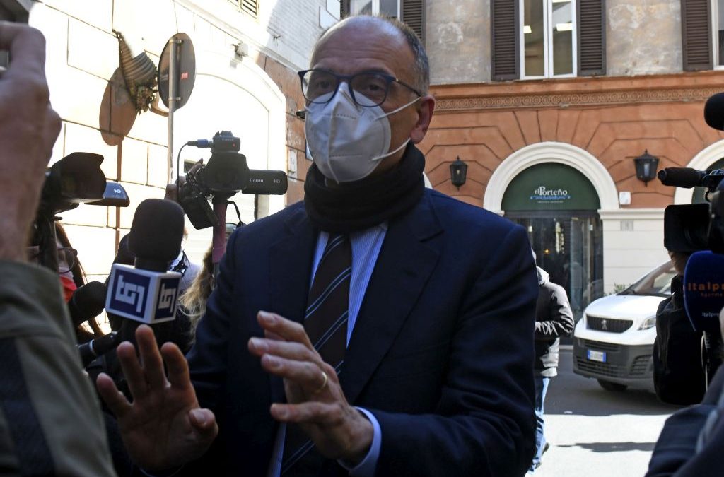 Il segretario del Partito democratico Enrico Letta