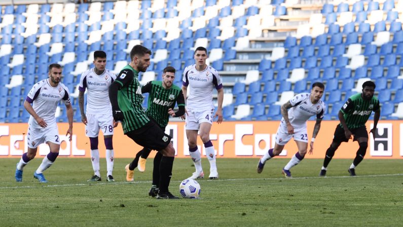 Sassuolo di rigore, 3-1 alla Fiorentina