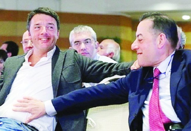 Matteo Renzi e Gianni Pittella (foto d’archivio)