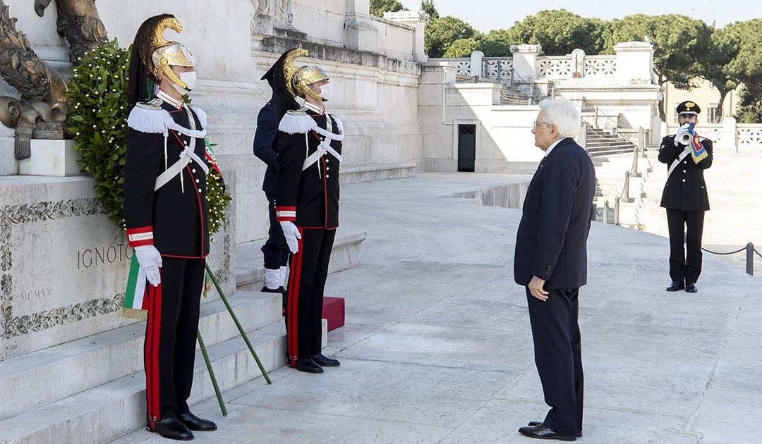 Il presidente Sergio Mattarella durante la commemorazione del 25 aprile dello scorso anno