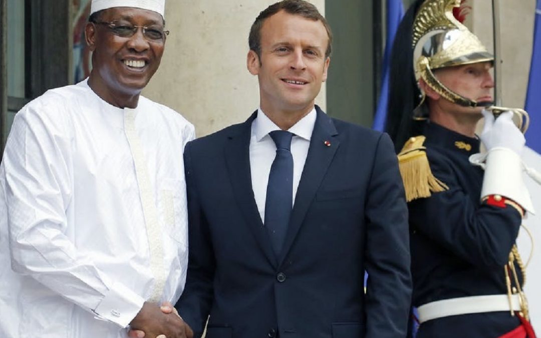 Idriss Déby con il presidente francese Emmanuel Macron