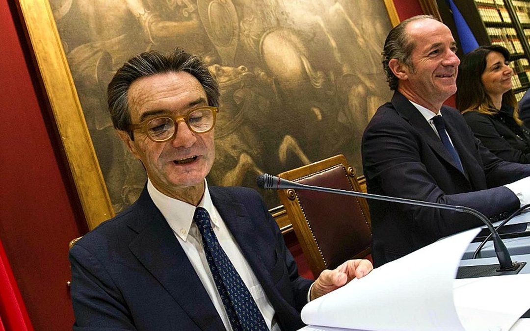 Attilio Fontana e Luca Zaia, presidenti delle Regioni Lombardia e Veneto