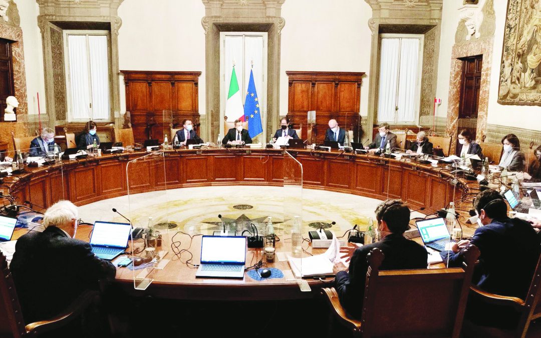 Una seduta del Consiglio dei ministri a marzo (LaPresse/Palazzo Chigi/Filippo Attili)