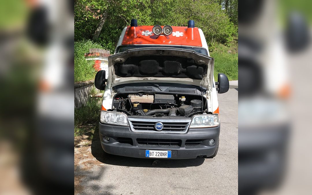 L'ambulanza del 118 in panne a Soveria Mannelli