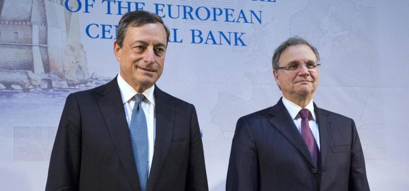 Il presidente del Consiglio Mario Draghi col governatore della Banca d’Italia, Ignazio Visco