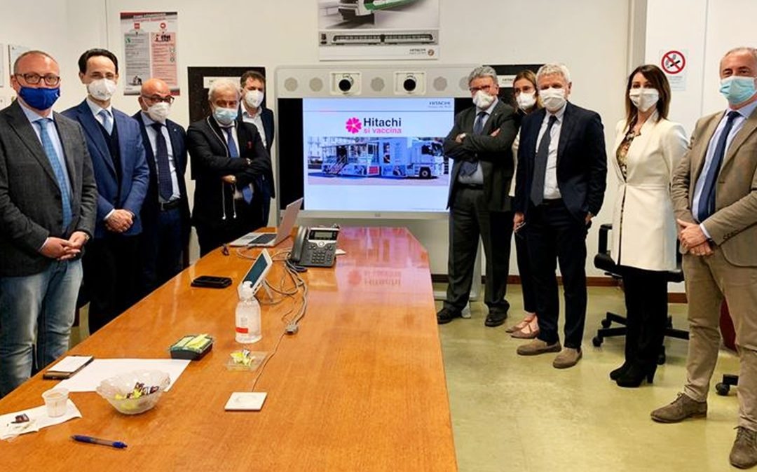 L'incontro nello stabilimento Hitachi di Reggio Calabria