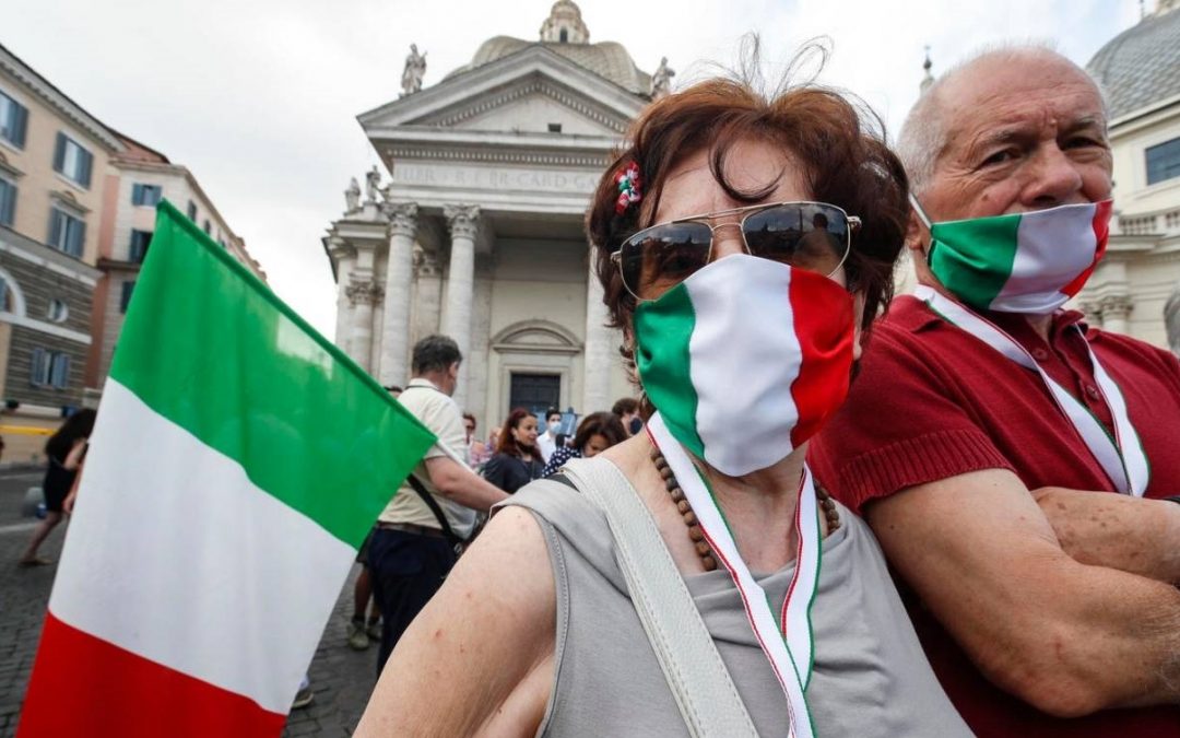 Una manifestazione del centrodestra a Roma
