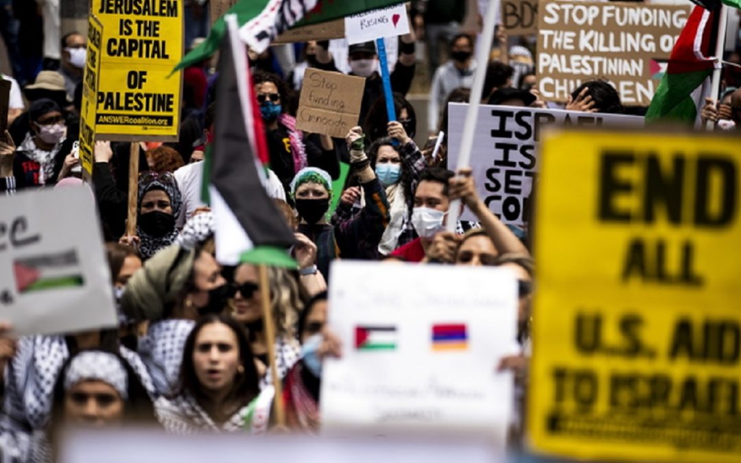 I manifestanti pro Palestina
