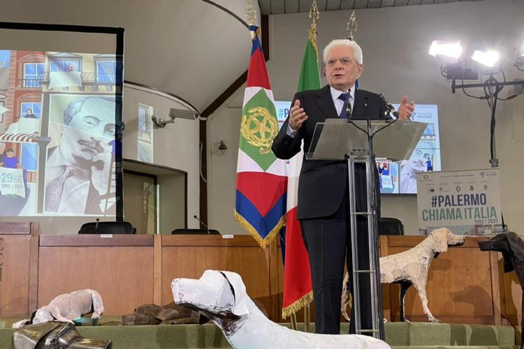 Il presidente della Repubblica Sergio Mattarella a Palermo