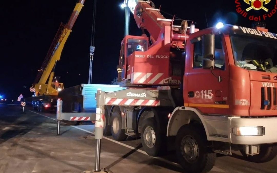 Il mezzo intervenuto in soccorso
