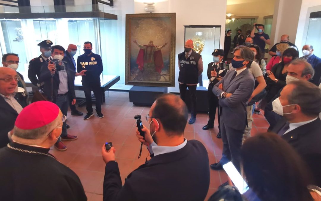 La cerimonia di riconsegna del quadro di San Prospero