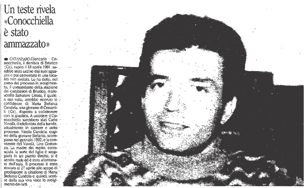 L'omicidio di Conocchiella in un giornale dell'epoca