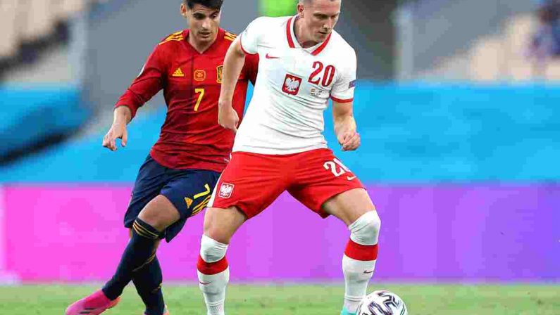 Lewandowski replica a Morata, Spagna-Polonia 1-1