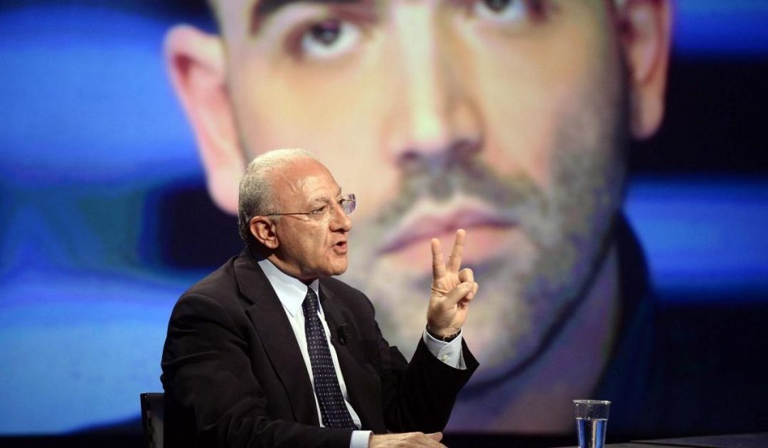 Il governatore De Luca non ha gradito l'invito a Saviano