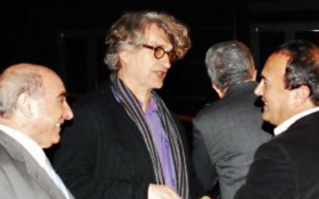 Da sinistra, Agazio Loiero, Wim Wenders e Mimmo Lucano nel marzo del 2010
