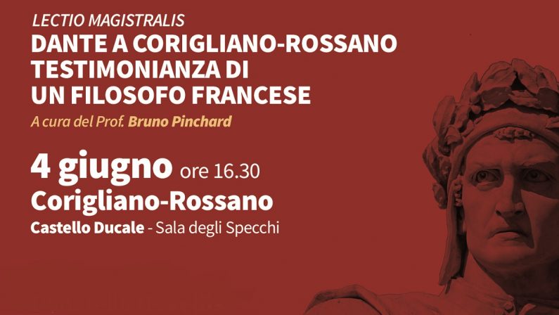 Dante a Corigliano Rossano, al castello ducale la testimonianza del filosofo francese Pinchard