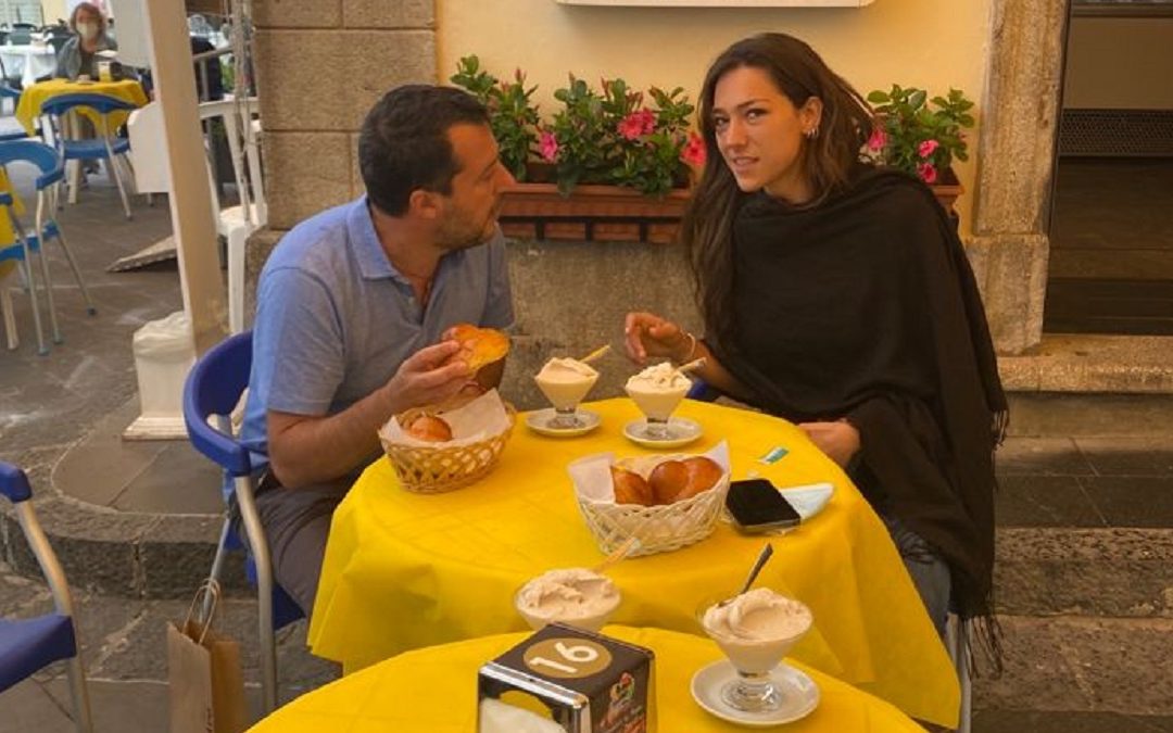 Matteo Salvini e Francesca Verdini a Pizzo Calabro