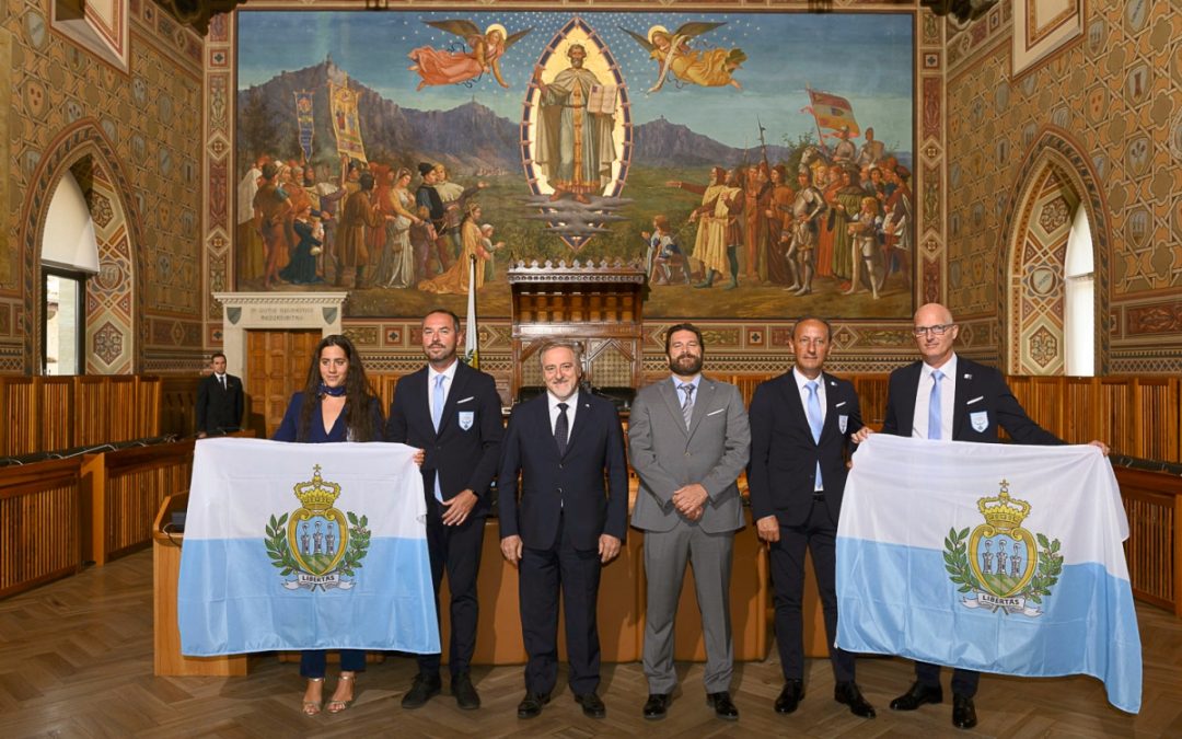 Consegnate le bandiere, parte l’avventura olimpica di San Marino
