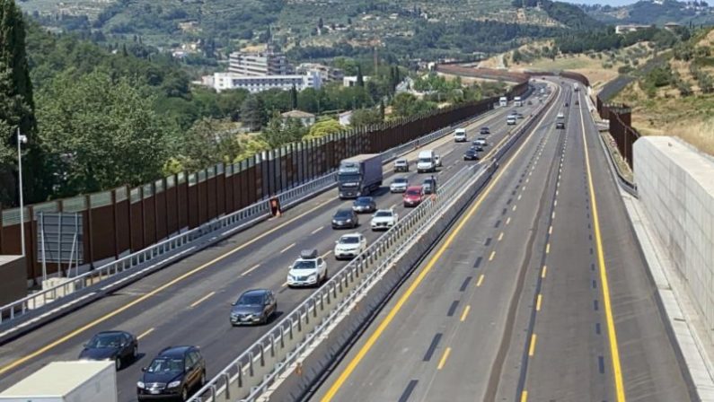 Sulla A1 aperta terza corsia tra Firenze sud e Incisa