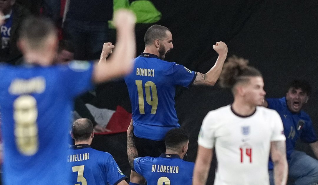 L'esultanza della Nazionale