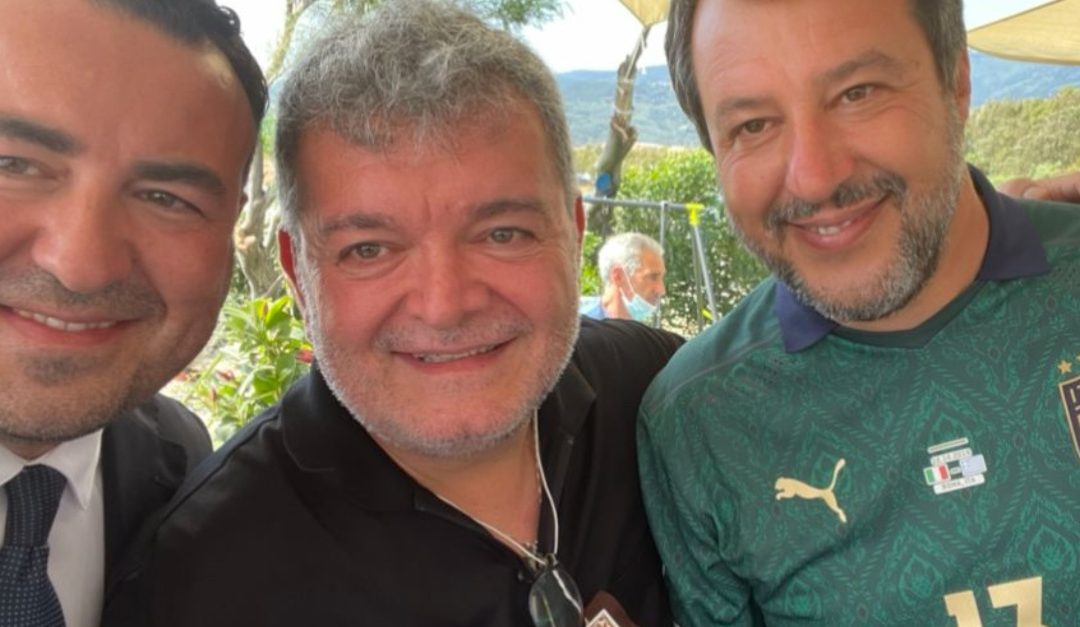 Cataldo Calabretta insieme a Matteo Salvini e a Nino Spirlì