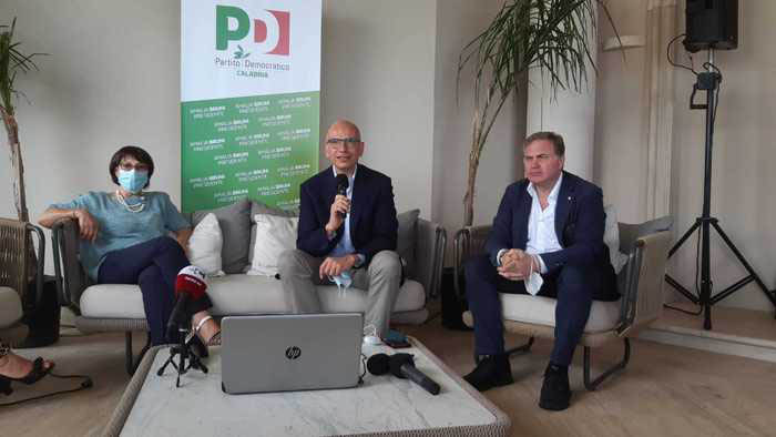 Enrico Letta, Amalia Bruni e Stefano Graziano