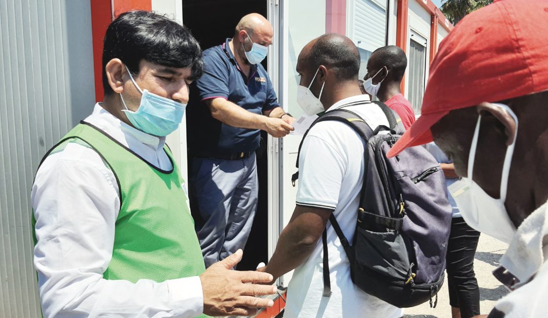 Vaccinazioni nella tendopoli di San Ferdinando