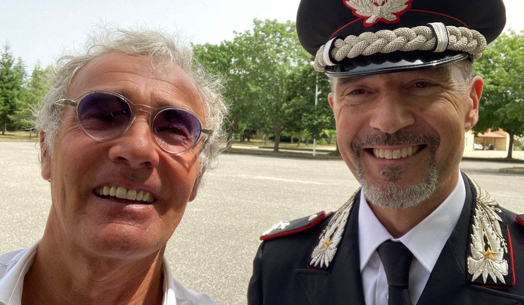 Massimo Giletti con il Generale di Brigata Andrea Paterna