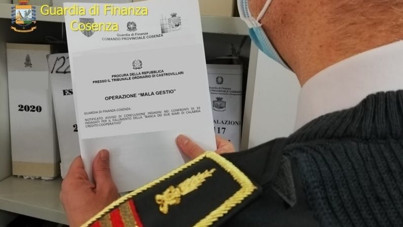 Fallimento Banca dei Due mari, chiuse le indagini: 33 persone coinvolte