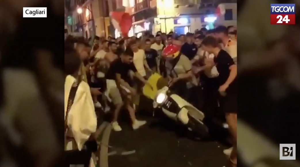 Il rider picchiato a Cagliari