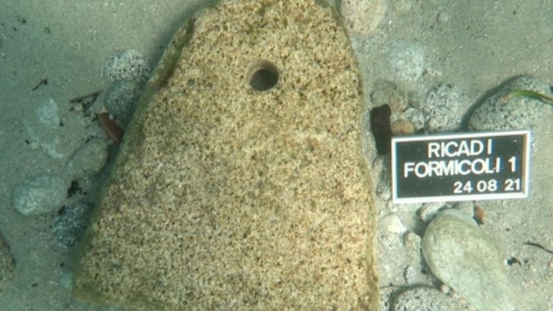 Reperto archeologico trovato nel mare di Ricadi