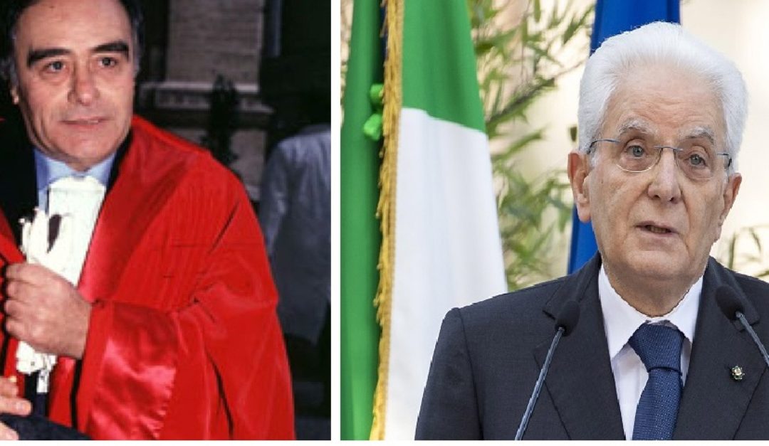 Il giudice Antonino Scopelliti e il presidente della Repubblica Sergio Mattarella