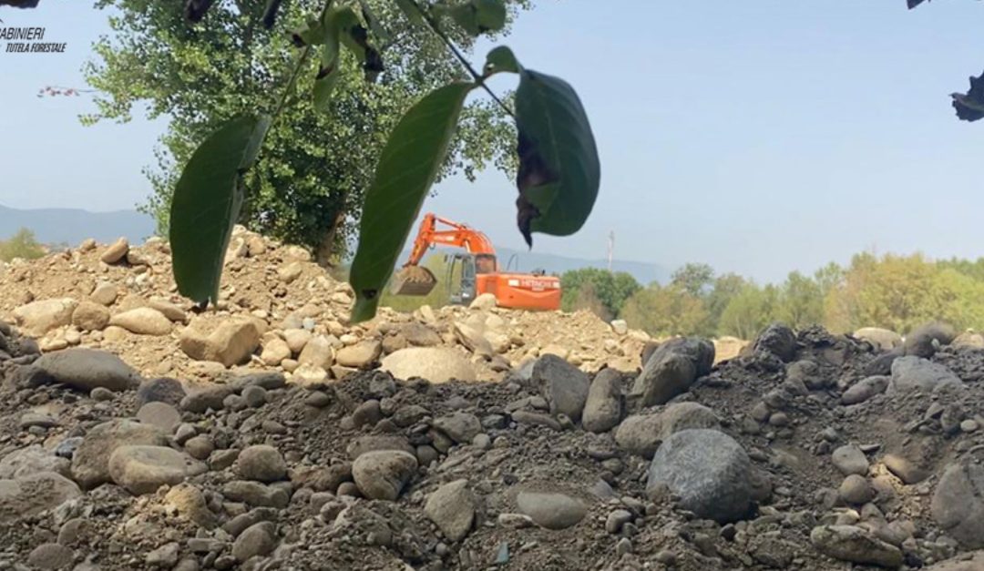 L'area dove è avvenuto il prelievo di inerti