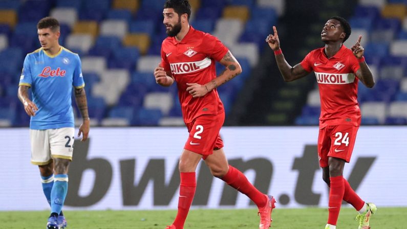 Napoli-Spartak Mosca 2-3, primo ko stagionale per i partenopei
